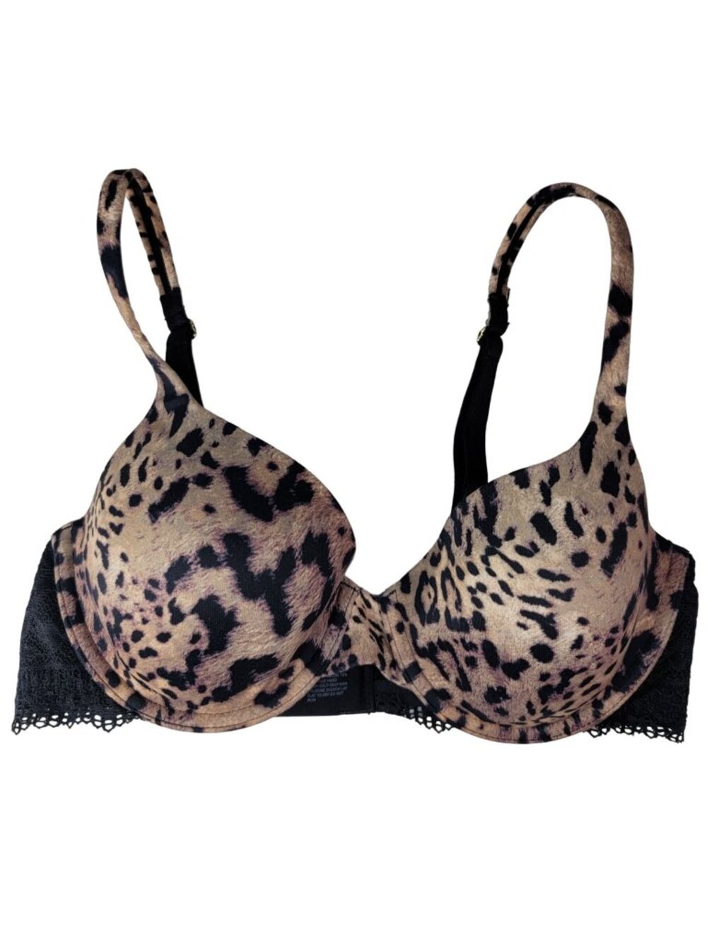 Soma Embraceable Enchanting Lace Demi Bra Animal Print 34C Convertible Underwire